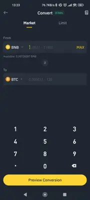 Binance android App screenshot 1