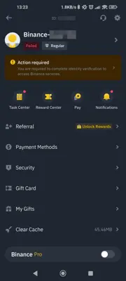 Binance android App screenshot 2